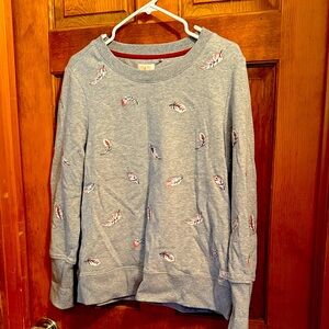 Heritage Gray Feather Pattern Women's Sweaterfrom Barbour